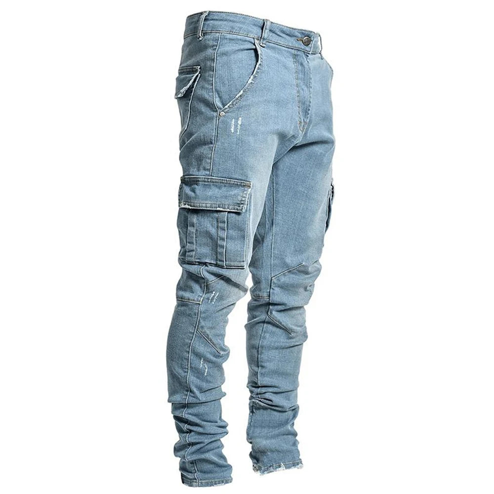 Street Elastic Jeans Men