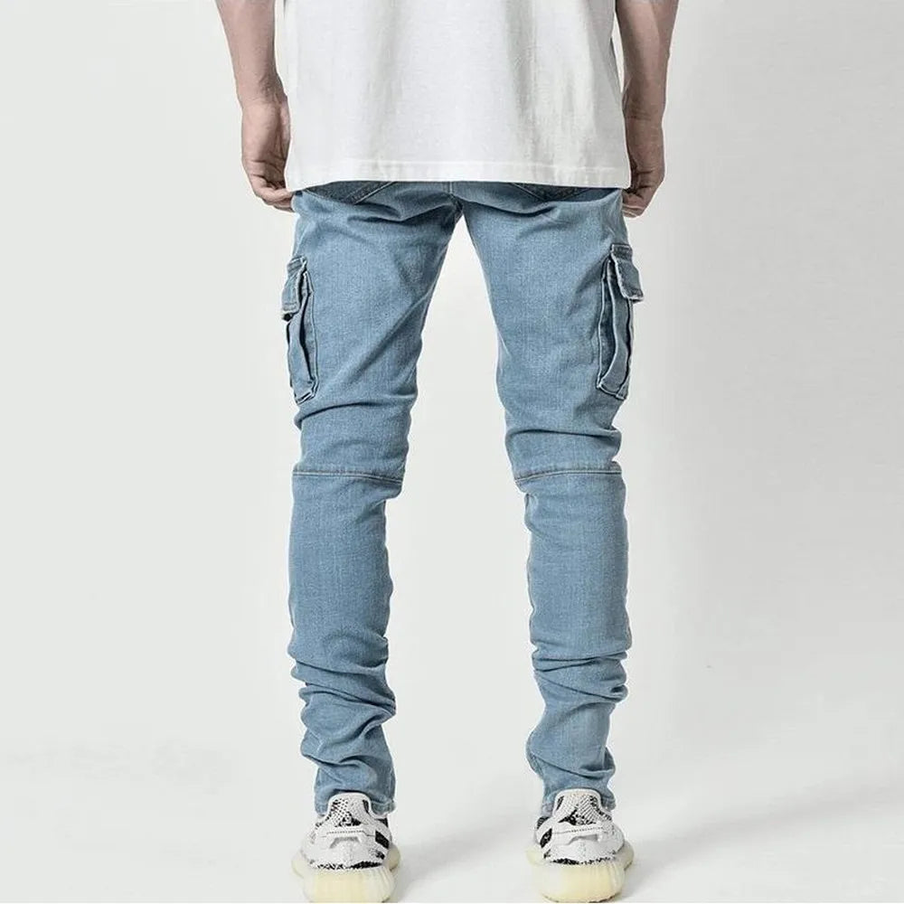 Street Elastic Jeans Men