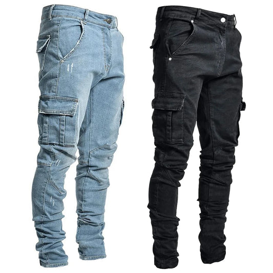 Street Elastic Jeans Men